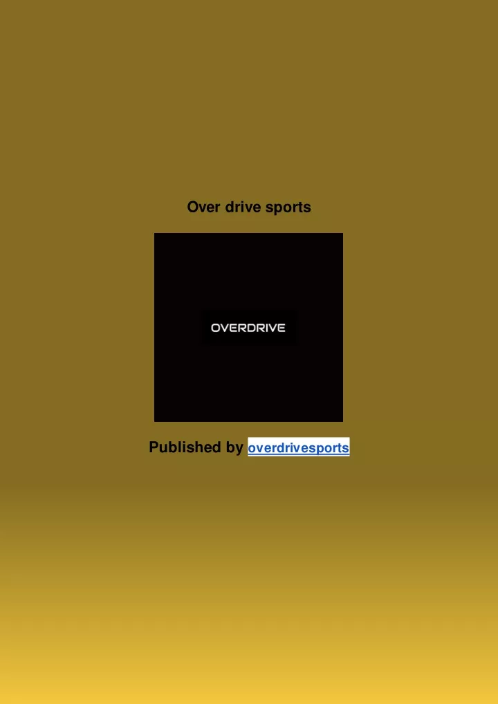 over drive sports
