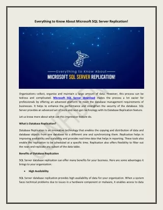 everything to know about microsoft sql server