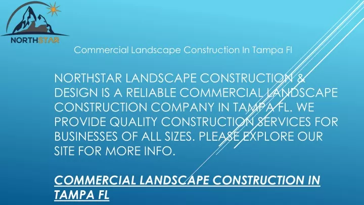 commercial landscape construction in tampa fl