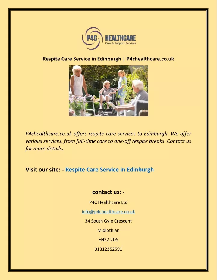 respite care service in edinburgh p4chealthcare