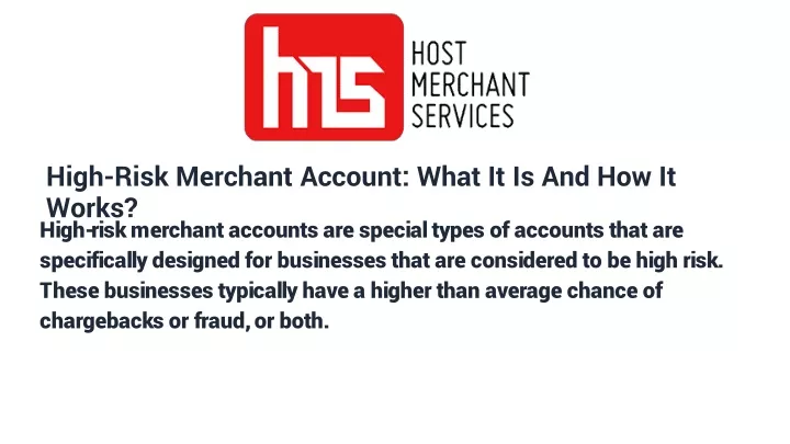 high risk merchant account what it is and how it works