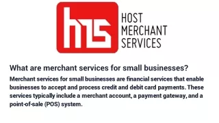 what are merchant services for small businesses