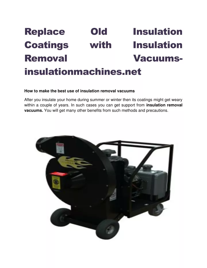 replace coatings removal insulationmachines net