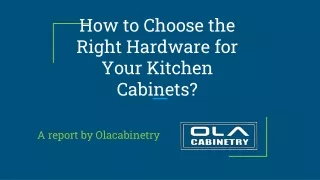How to Choose the Right Hardware for Your Kitchen Cabinets