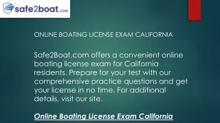 online boating license exam california