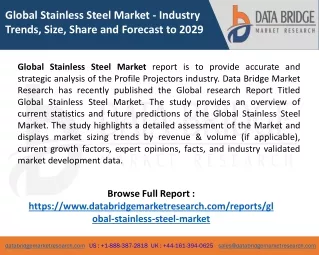 Global Stainless Steel Market – Industry Trends and Forecast to 2029
