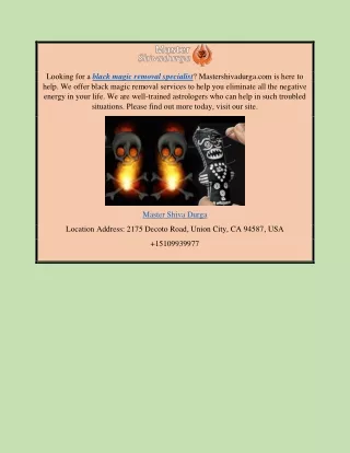 Black Magic Removal Specialist | Mastershivadurga.com