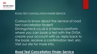Road Test Cancellation Finder Service  Drivingcheck.co.uk