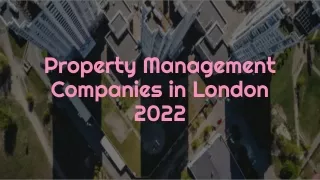 Property Management Companies in London