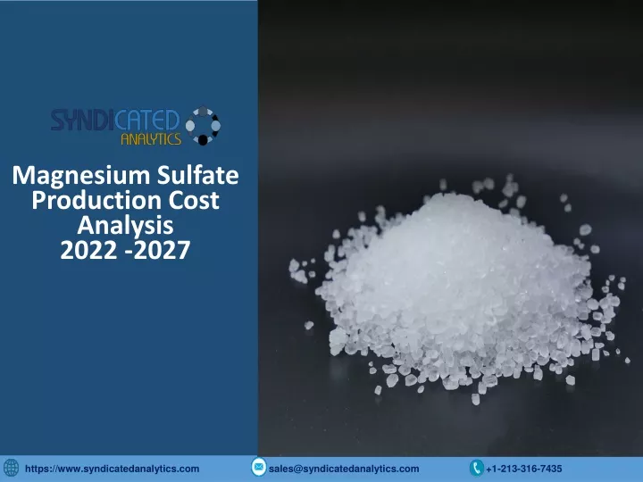 magnesium sulfate production cost analysis 2022