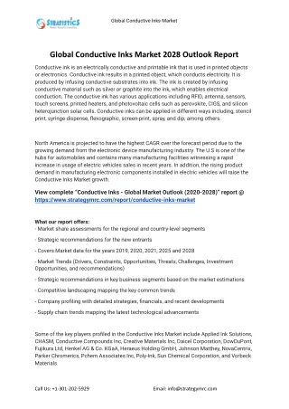 global conductive inks market