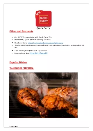quick curry offers and discounts
