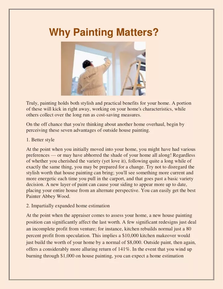 why painting matters