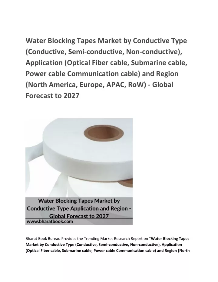 water blocking tapes market by conductive type