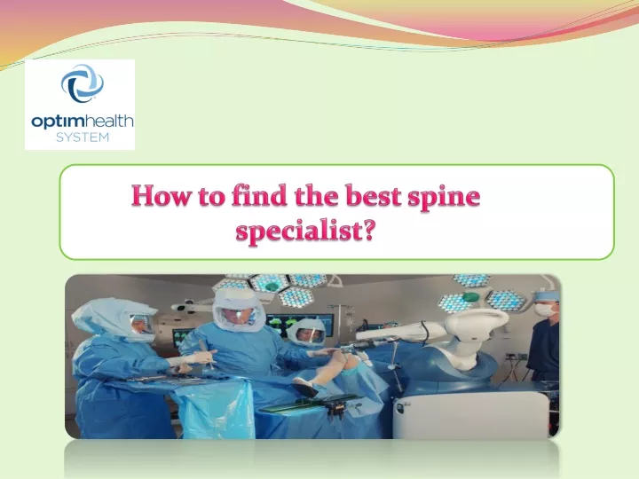 how to find the best spine specialist