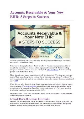 accounts receivable your new ehr 5 steps