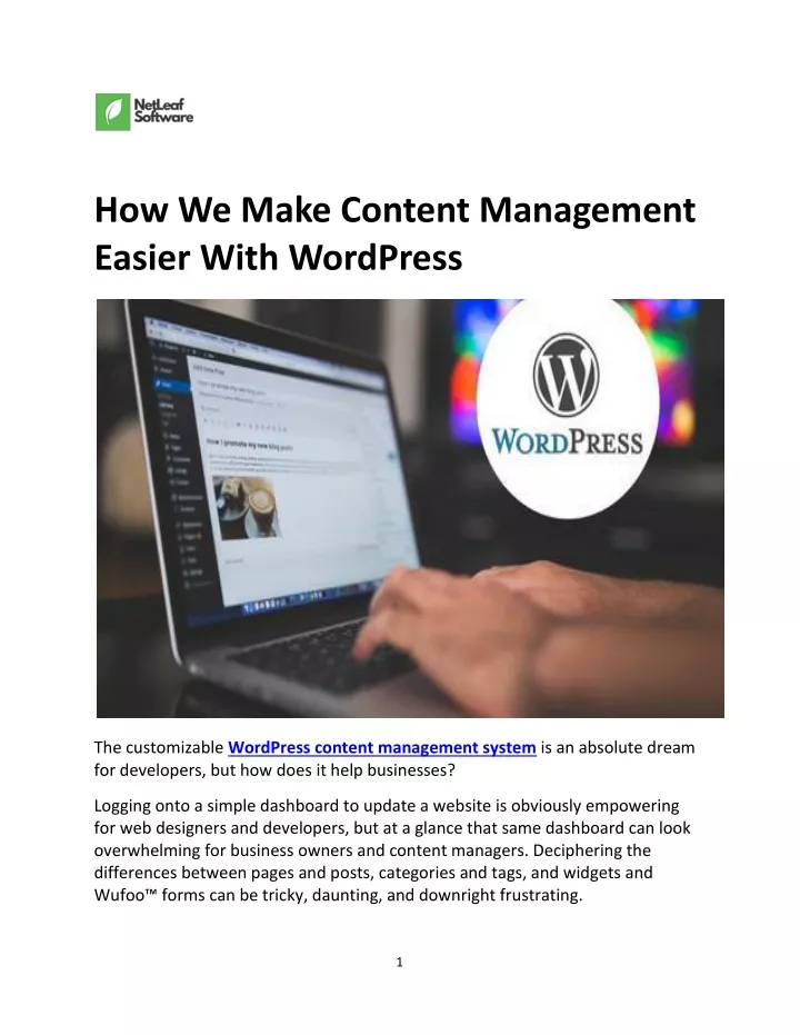 how we make content management easier with