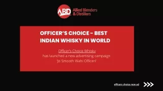 New Officers Choice Commercial- Best Indian Whisky in World