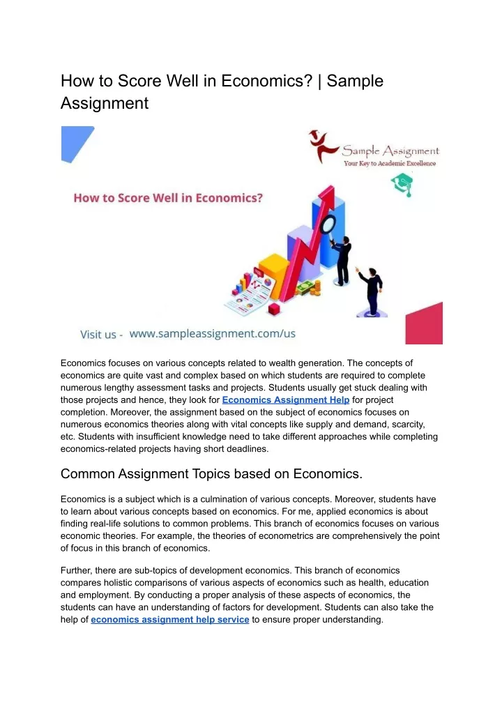 how to score well in economics sample assignment