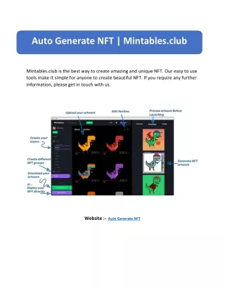 Auto Generate NFT | Mintables.club