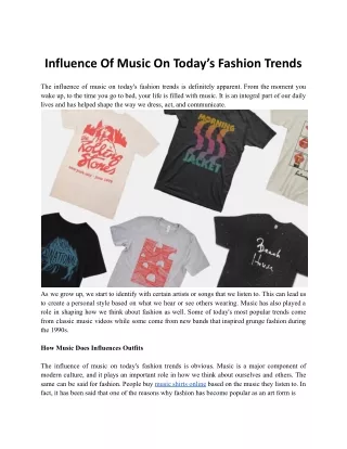 Influence Of Music On Today’s Fashion Trends