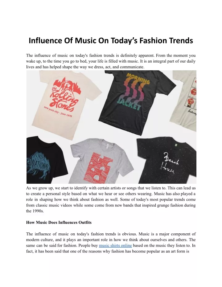influence of music on today s fashion trends