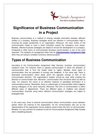 significance of business communication