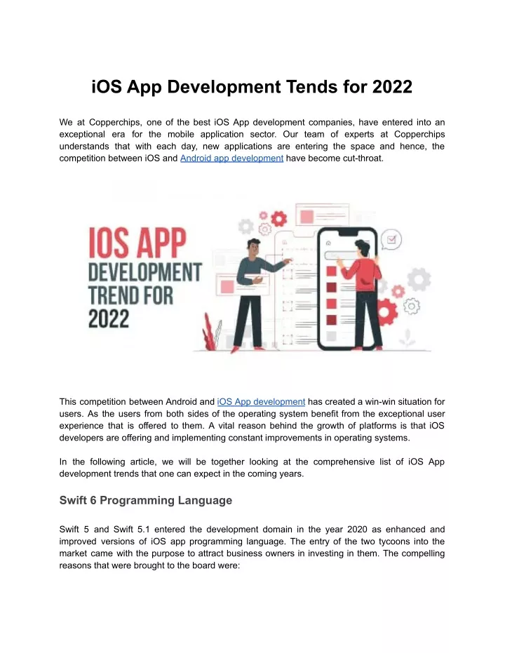ios app development tends for 2022