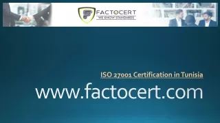 ISO 27001 Certification in Tunisia