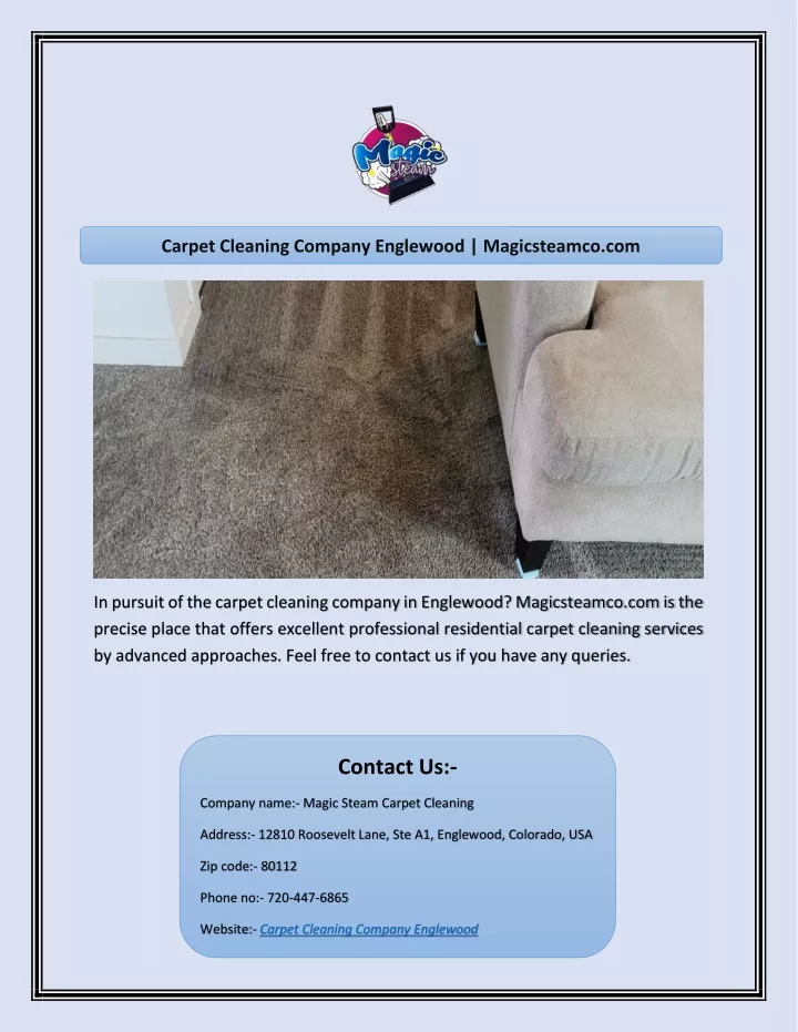 carpet cleaning company englewood magicsteamco com