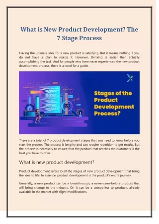 what is new product development the 7 stage