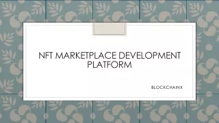 nft marketplace development platform