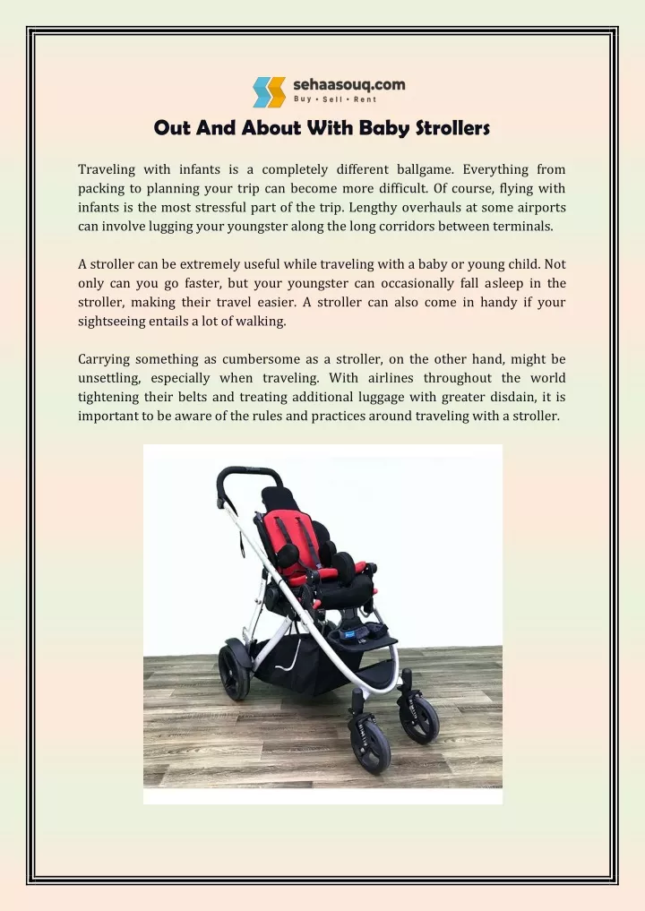 out and about with baby strollers