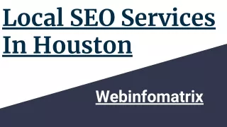 Local SEO Services In Houston