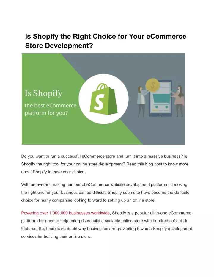 is shopify the right choice for your ecommerce