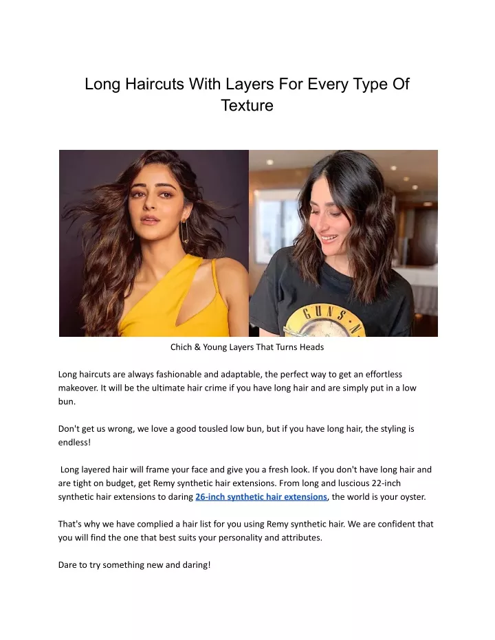 long haircuts with layers for every type