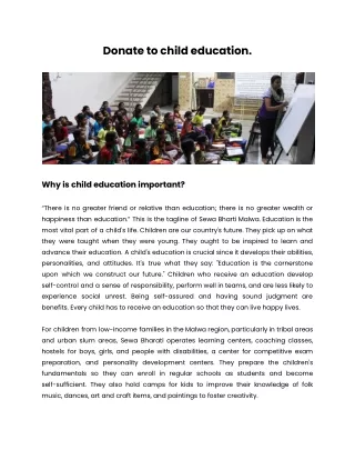 Donate for Child Education