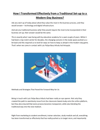 how i transformed effectively from a traditional