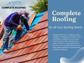 Complete Roofing for all Your Roofing Needs