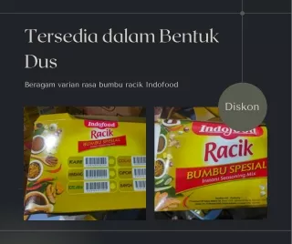 tersedia dalam bentuk dus