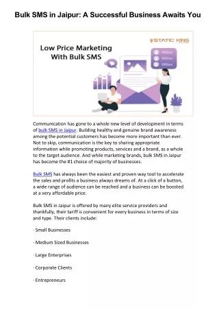 Bulk SMS in Jaipur