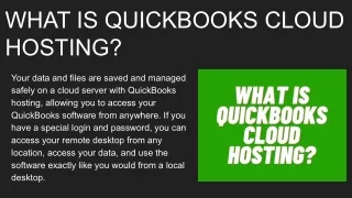 what is quickbooks cloud hosting
