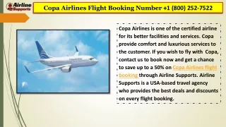 copa airlines flight booking number 1 800 252 7522