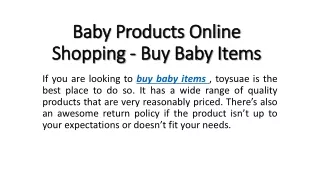 Baby Products Online Shopping - Buy Baby Items