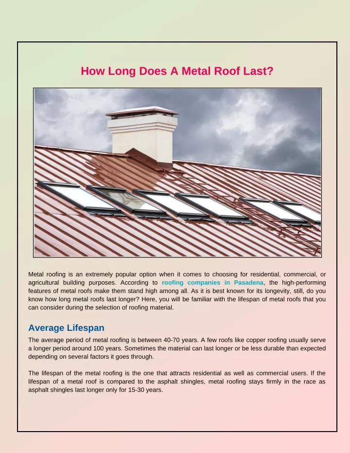 ppt-what-is-the-lifespan-of-a-metal-roof-powerpoint-presentation