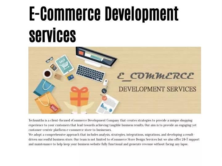 e commerce development services