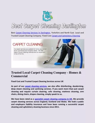 Best Carpet Cleaning Darlington