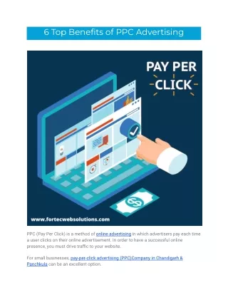 6 Top Benefits of PPC Advertising