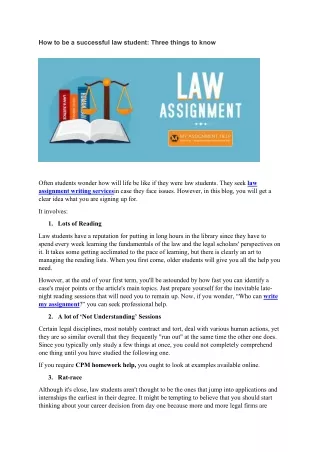 How to be a successful law student Three things to know