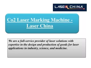 Co2 Laser Marking Machine -Laser China